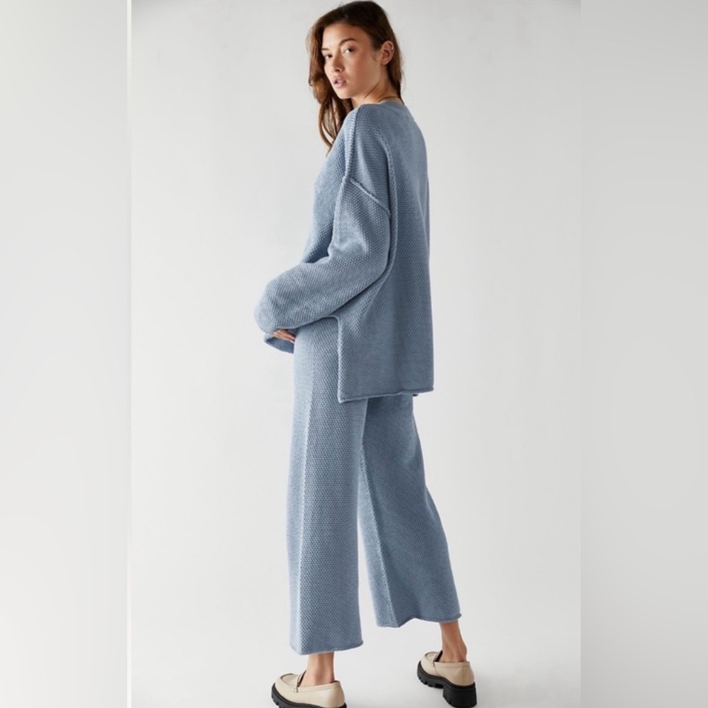 Free People Hailee Sweater Set • Autumn Sky •Large *NWT ~ SOLD OUT